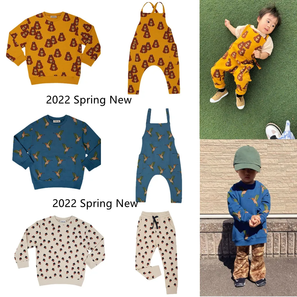 

Children's Sweaters Pants Jumpsuits 2022 Spring Kids Cotton Long Sleeve T Shirt Sweatshirts Baby Girls Boys Overalls Clothings