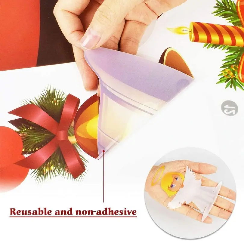 

Christmas Window Stickers Christmas Stickers Decor Windows Stickers Snowman Door Santa Stickers Removable Static Stickers Decal