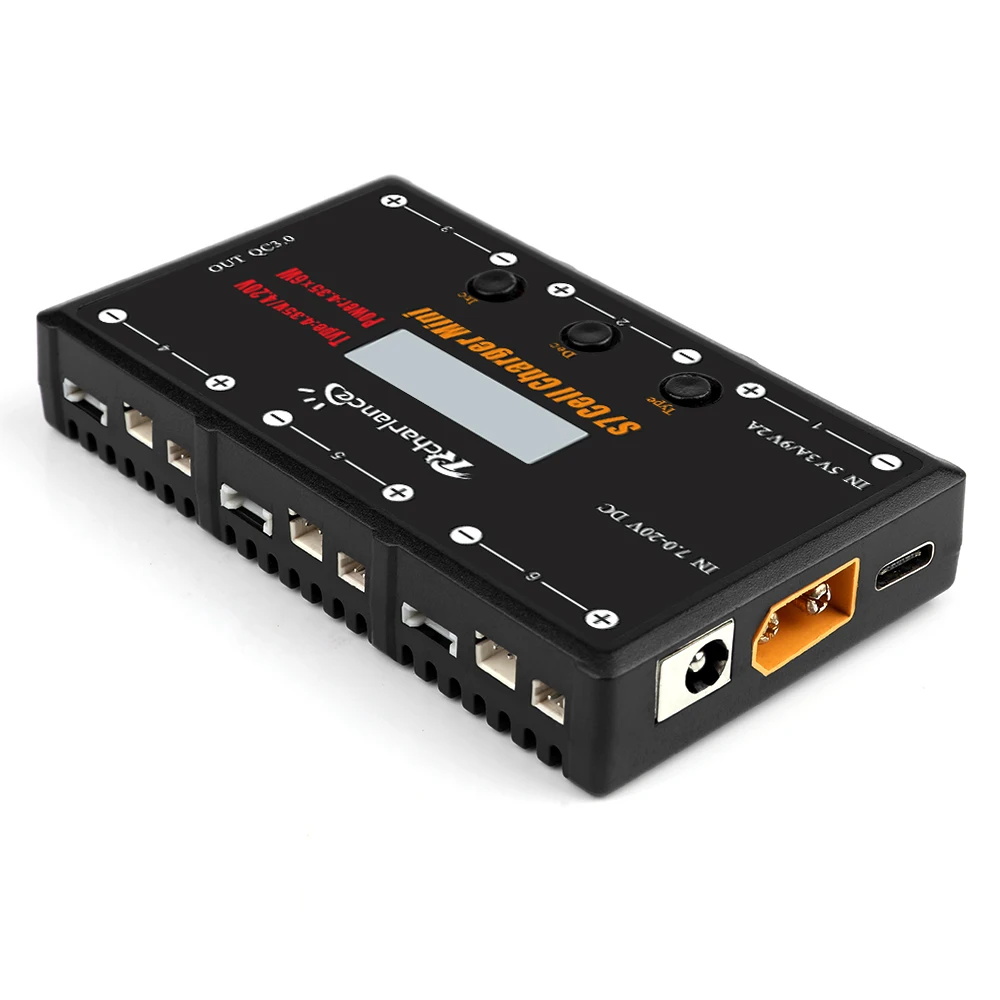 Rcharlance S7 зарядное устройство мини 1S зарядное устройство 6x4,35 Вт LiPO LiHV зарядное устройство с USB Micro MCX mCPX MOLEX