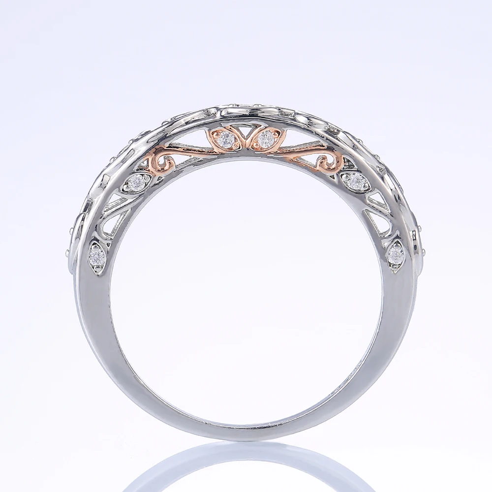 Huitan красивый узор женское кольцо Модные ювелирные изделия Кристалл Цирконий