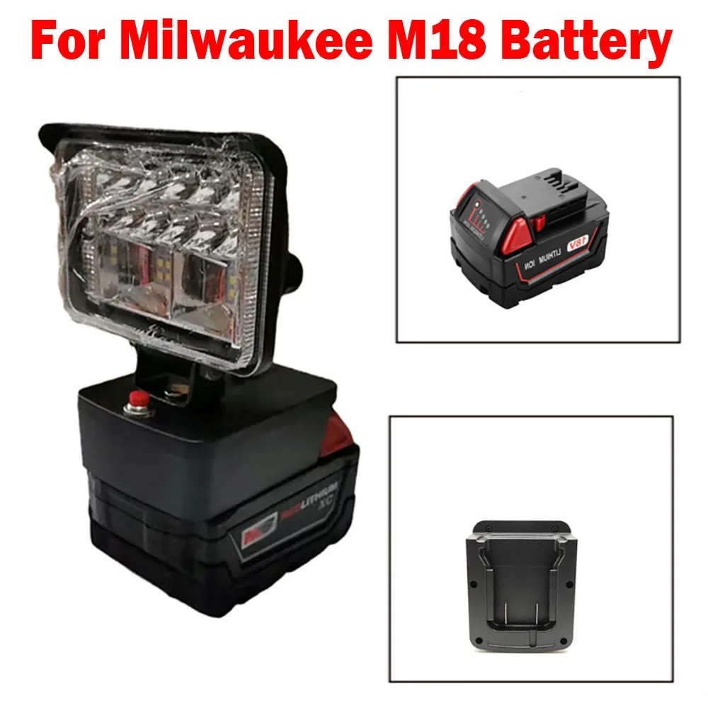 

Светодиодная рабочая лампа «сделай сам» для точечного светильника Milwaukee M18, 14,5 в, 18 в, переключатель литий-ионного аккумулятора, прожектор с ...