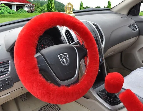 

New Wool Plush Car Steering Wheel Cover Soft Winter Warm Supplies Comfortable Auto Wheel Protector Auto Car Interior Accessory