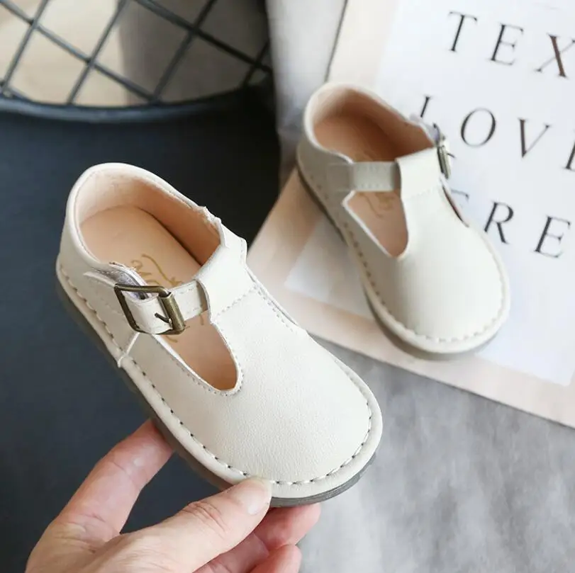 Детская кожаная обувь в стиле английских мальчиков модная детская повседневная