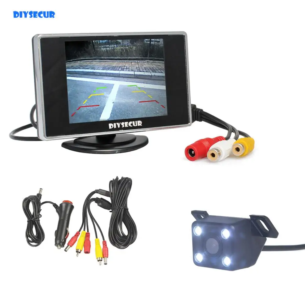 DIYSECUR 3 5 &quotавтомобильный монитор заднего вида резервная камера авто парковочная