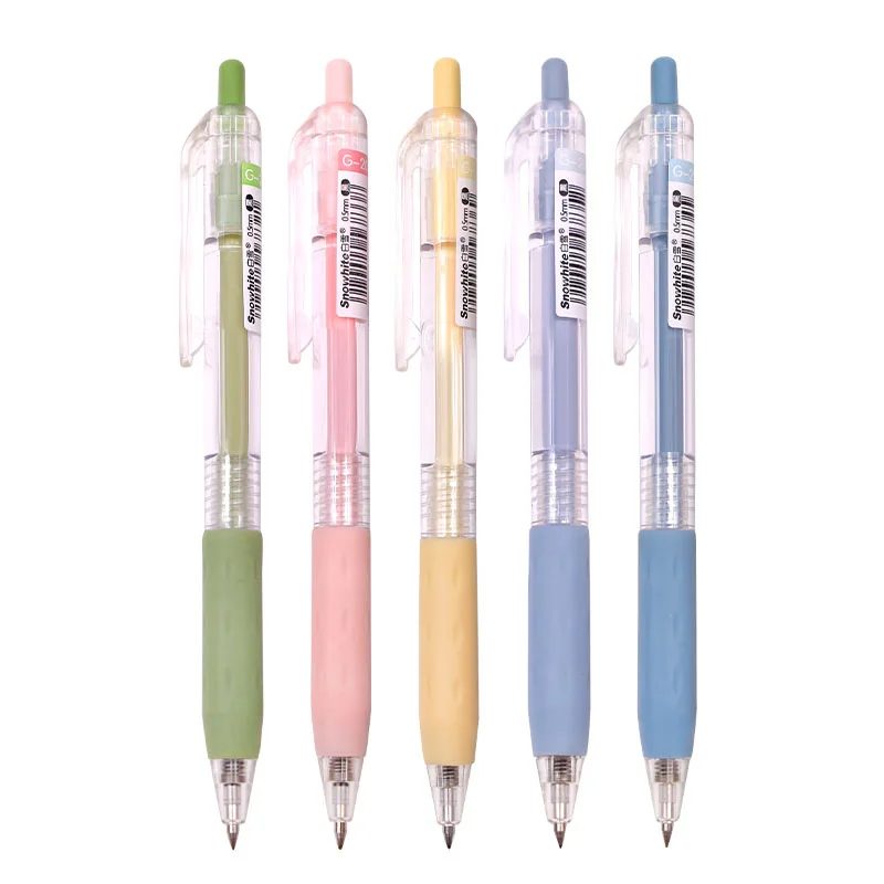 

6pcs Quick-drying Press Gel Pen Morandi Color Signature Pen Student Water-based Student Supplies