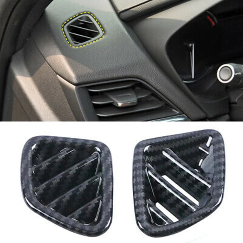 

LHD Carbon Fiber Look Inner Front Air Vent Cover Trim 2Pcs for Cadillac CT4 2020