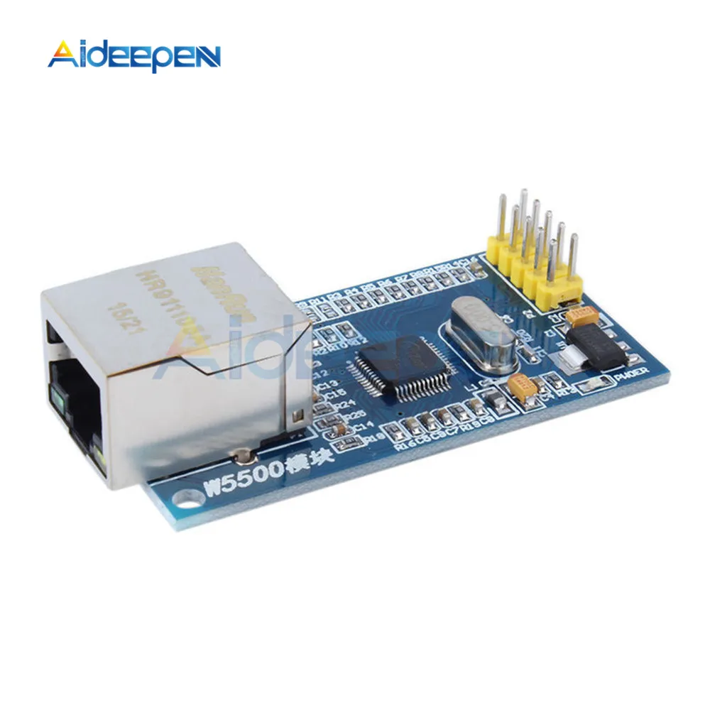 Сетевые модули W5500 Ethernet для интерфейса Arduino TCP/IP 51/STM32 SPI 3 В 5 В|Детали и аксессуары
