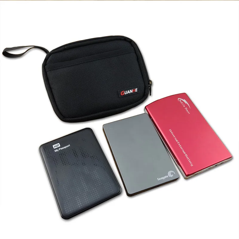 Сумка для жесткого диска двухслойная сумка Органайзер кабеля чехол переноски HDD