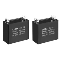 2pcs cbb61 run capacitor 450v ac 8uf doule insert metallized polypropylene film capacitors for ceiling fan