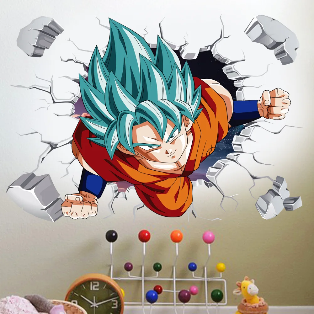 

3D Stickers Monkey Wukong Room Decor Decoration Wall Stickers Dragonball Wall Sun Wukong Saiya Bedroom Background Wall Stickers