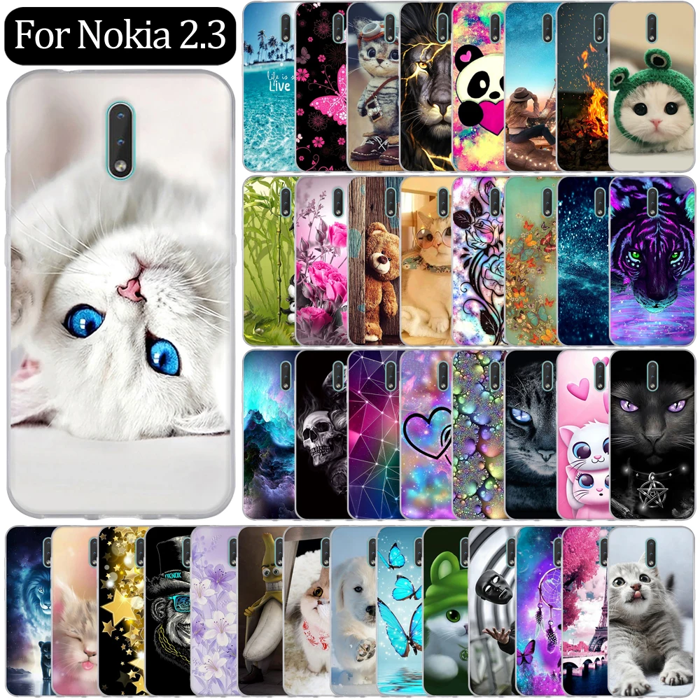 

6.2" For Nokia 2.3 Case TPU Silicone Soft Cartoon Clear Case for Nokia 2.3 Nokia2.3 Phone Case Transparent Cover For Nokia 2.3