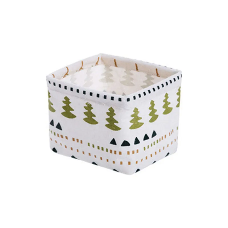 Small green tree ONEUP DIY офисная настольная корзина для хранения игрушек, корзина для белья, настольная, органайзер, складные украшения, макияж, канцелярские принадлежности, коробка для хранения - Цвет: Small green tree