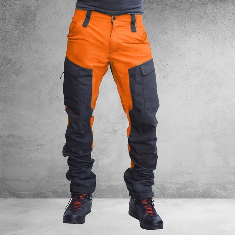 

Новые повседневные мужские модные разноцветные спортивные длинные брюки-карго с несколькими карманами рабочие брюки для мужчин уличные пр...
