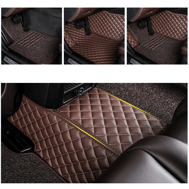 custom Double layer car floor mats for Fiat Freemont 500X Bravo Ottimo Viaggio All Models auto accessories | Автомобили и