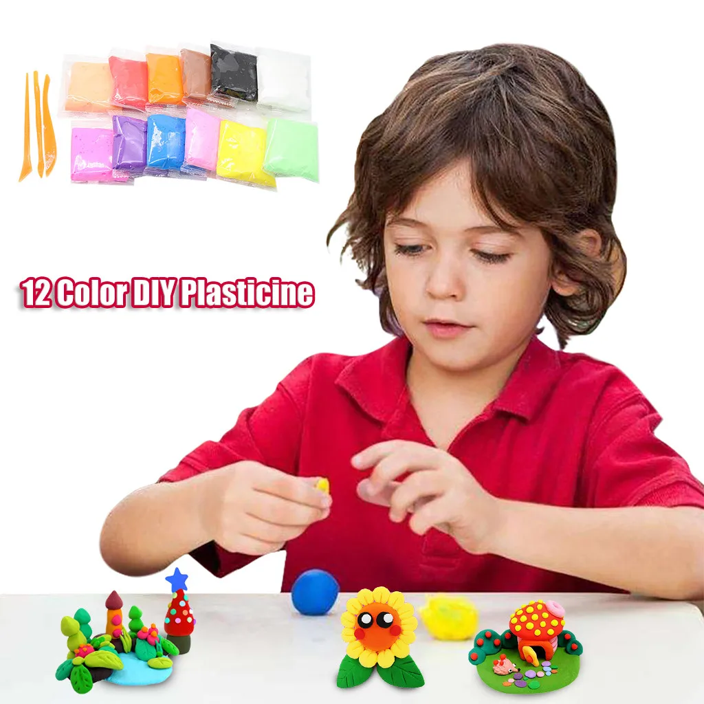 Мягкая глина DIY игрушки для детей развивающий Пластилин красочный детский