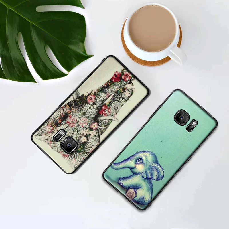 Чехол Dumbo Elephant для Samsung S6 S7 EDGE S8 S9 PLUS из мягкого силикона, подходит для S10 NOTE 8 9 M10 M20 M30 Coque Funda on.