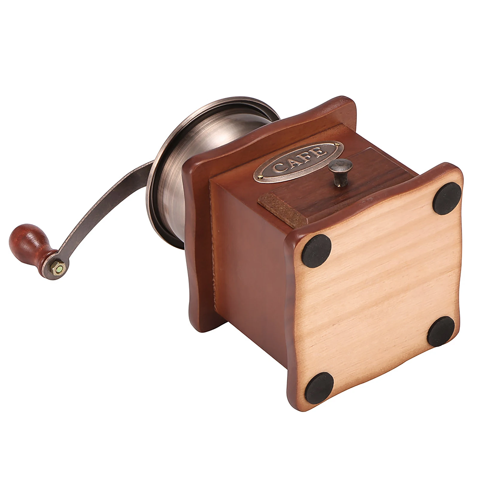 Coffee Bean Grinder Wooden Manual 3 adjustable modes Hand Metal Retro Spice Burr Mill for Cafe Home | Дом и сад
