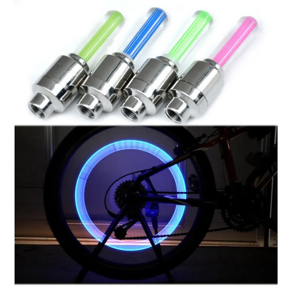 

2PCS Bike Car Motorcycle Wheel Tyrec lique Cap Flash LED Light Lamp Accessories Mountain Bike Road Lights Cap Induction