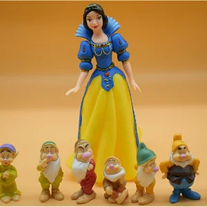 Новинка 2020, модные украшения для торта Белоснежка и 7 гномов, игрушки ручной работы, 8 кукол, высококачественные модели готовых товаров