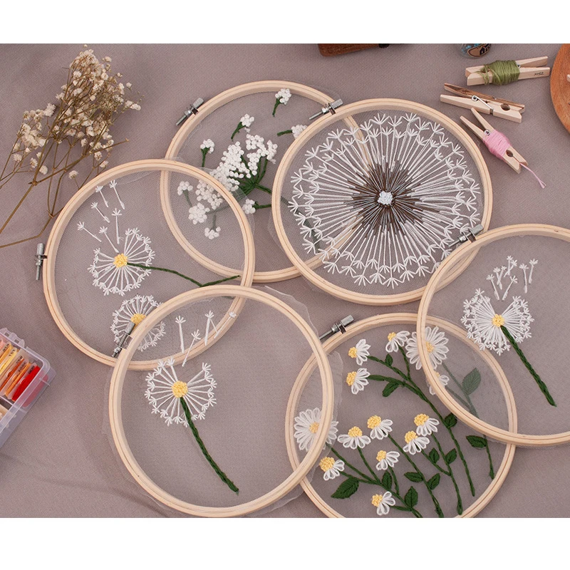 

2021 New DIY Embroidery Flower Painting Needlework Cross Stitch Kits DIY Embroidery Kit Beginner Embroidery Diy Kit Stitch Kit