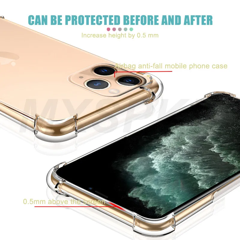 Роскошный противоударный силиконовый чехол для телефона iPhone 11 Pro X XS Max XR 8 7 6 6S Plus 5