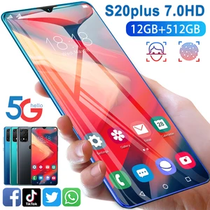 global version smartphone galay s20 pro 7 2 inch unlock phone4g 5g cellphone android 10 0 16mp32mp 12gb512gb mobile phones free global shipping