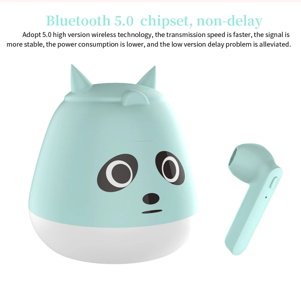 Bluetooth наушники VAORLO 5 0 TWS Беспроводные стереонаушники с мультяшными животными