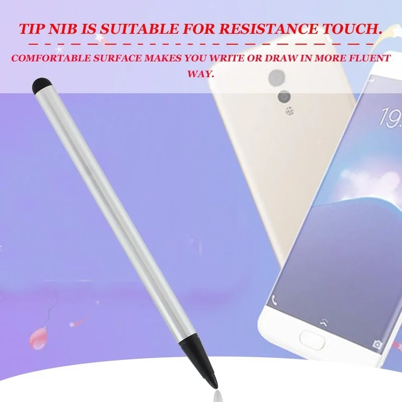 

2-in-1 Multifunction Touch Screen Pen Universal Stylus Pen Resistance Touch Capacitive Pen for Smart Phone Tablet PC