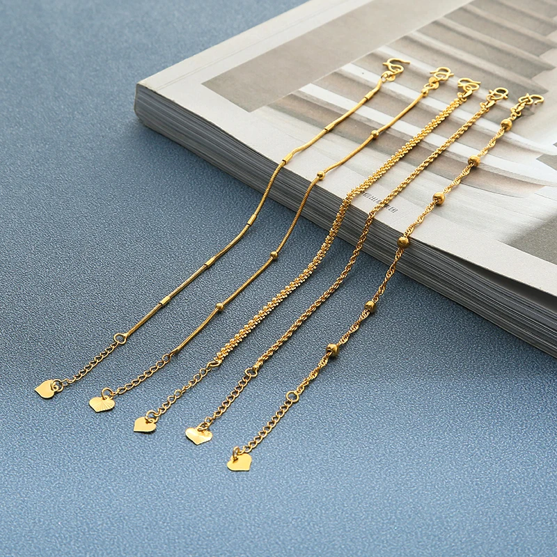 Браслет-цепочка с медным покрытием для мужчин и женщин регулируемый