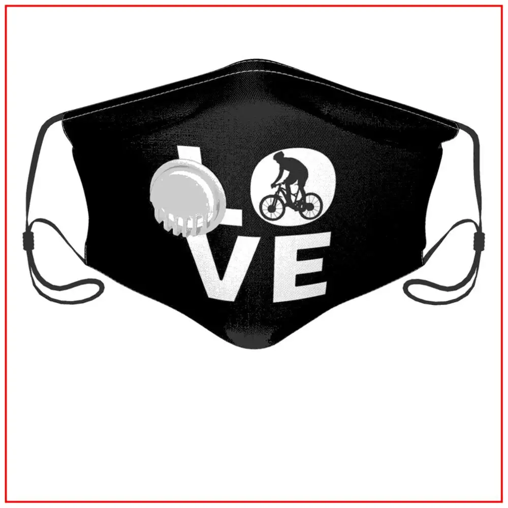 

Love Mountain Biking - I Love MTB Mountain Bikers Kids Men Women face mask Charcoal Horse Diy Cute Reusable Breathable Custom