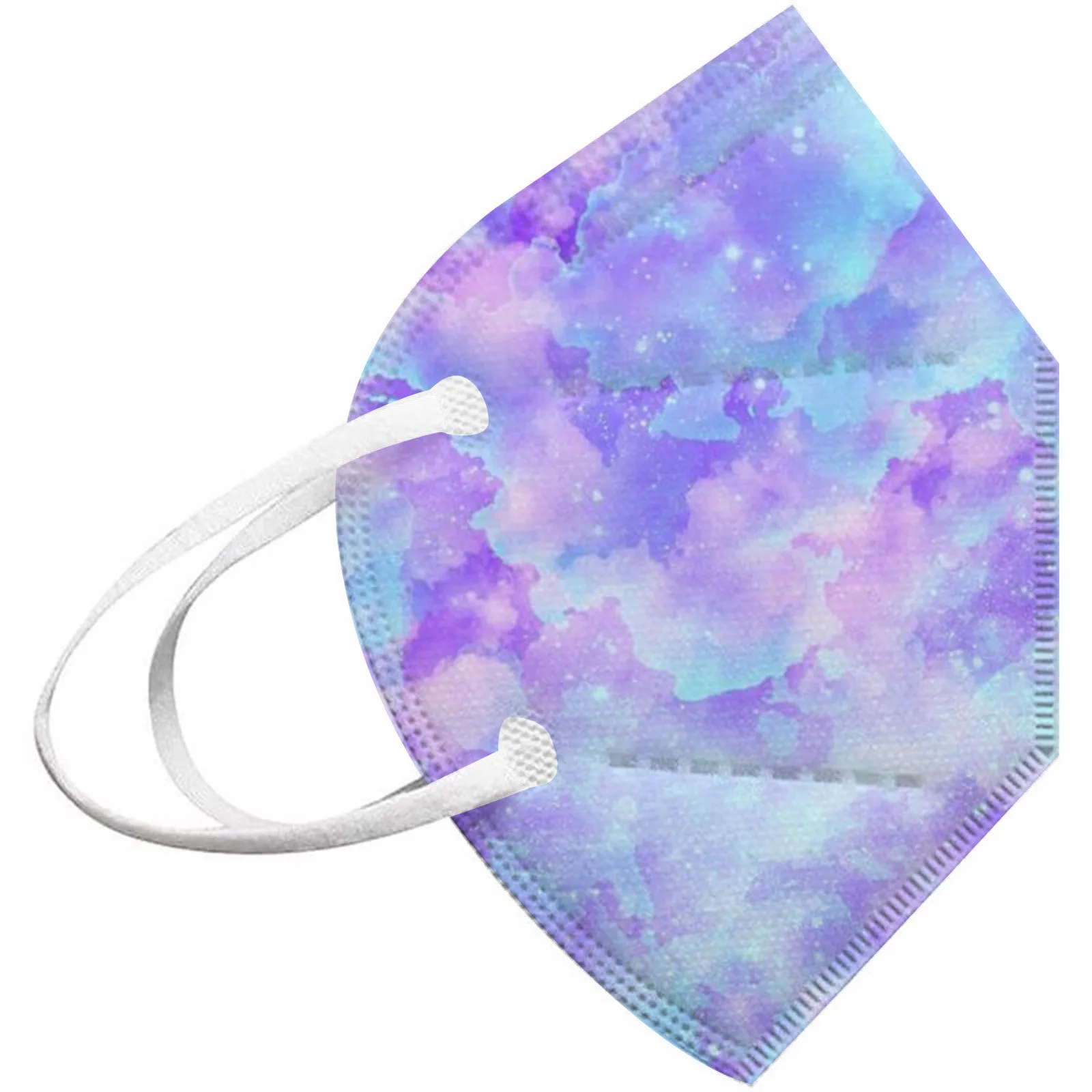 

20-100pcs Tie-dye Gradient Print Mascarillas Face Mask Women 5-layer Masks Disposable Filters Adult Mouth Mask Mouth Cap Masques