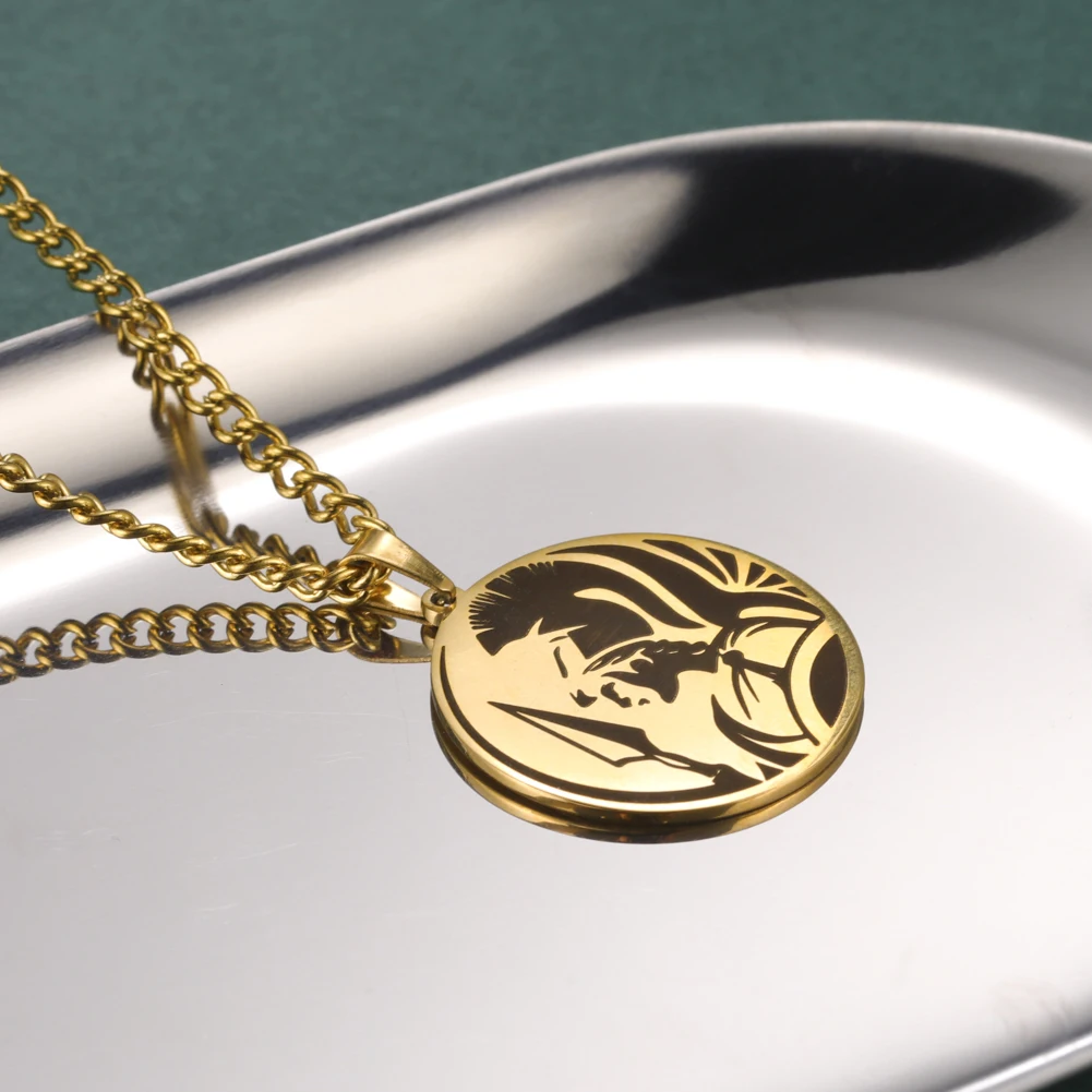 LIKGREAT GREEK MYTHOLOGY PENDANT NECKLACE Gold Color Stainless Steel Pendants Jewelry Vintage Chain Choker Gifts for Men Women | Украшения