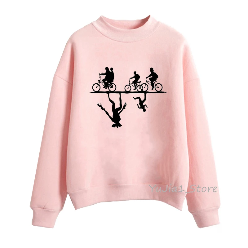 Sudadera mujer очень странные дела 3 кофты осенне-зимняя одежда для женщин, бархатистые худи для девочек-розовый цвет, раздел-толстовки и harajuku kawaii пуловер