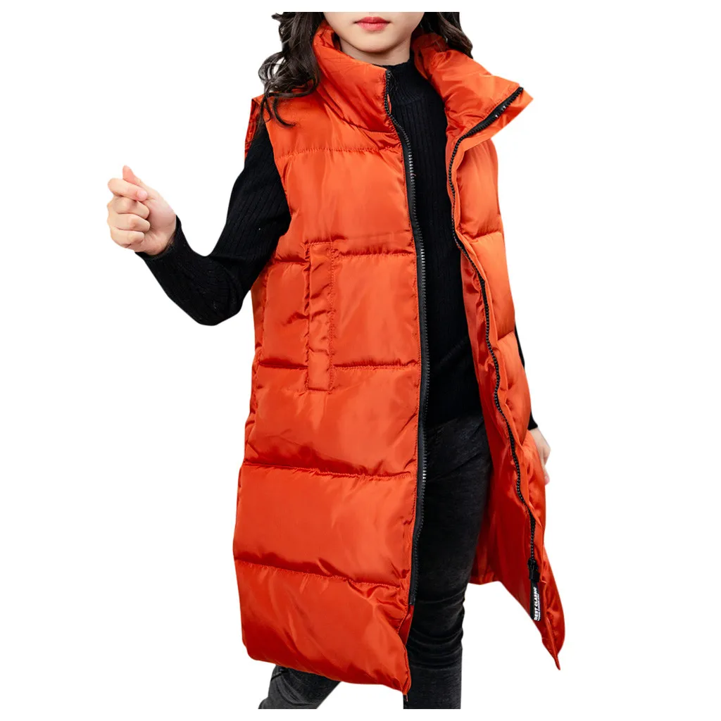 Детский жилет для девочек; kamizelka dziecko gilet fille bezrekawnik dziecko gilet; Однотонный жилет для детей Z4 - Цвет: B