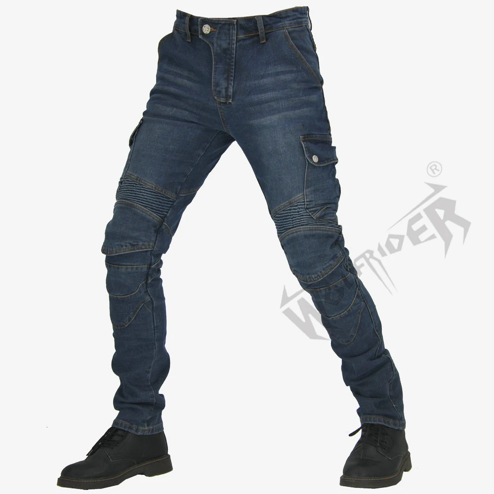 WF 06 новые синие мотоциклетные джинсы кевлар анти осенние штаны брюки с защитой