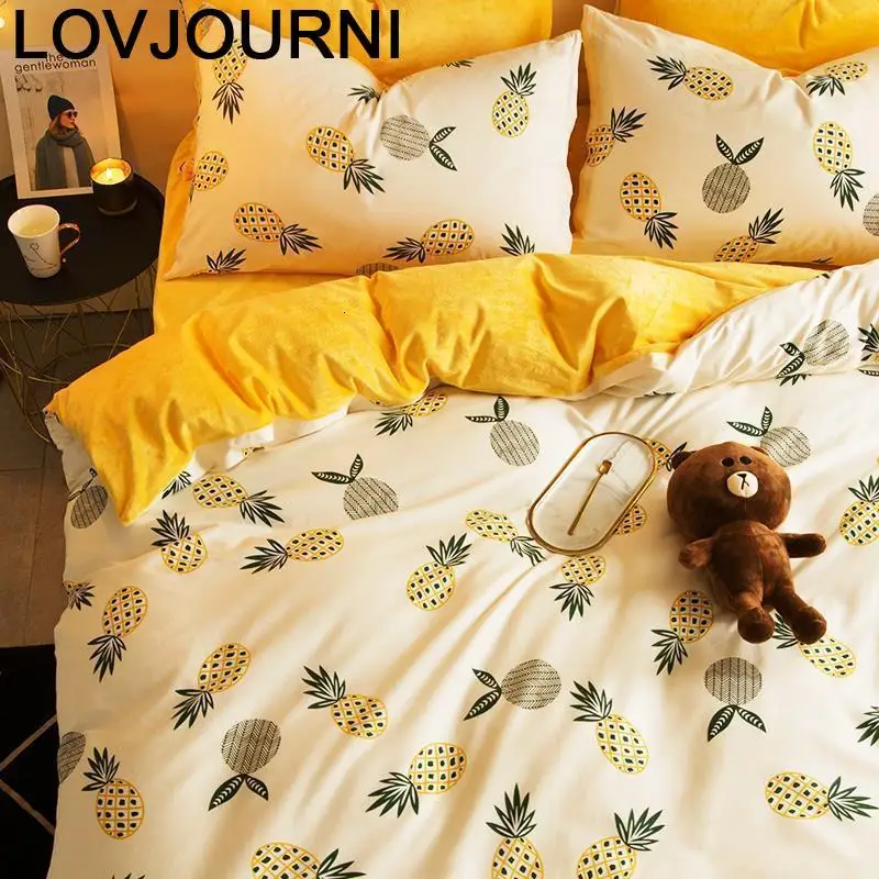 Lits jumeaux Couvre Luxe Nordico Matrimonio Parrure Lit Linen Ropa De Cama хлопковое постельное белье простыня и