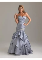 free shipping 2018 robe de soiree hot sweetheart silvery satin mermaid prom gown fishtail custom sizecolor bridesmaid dresses