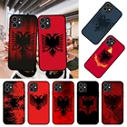 Чехол для телефона Apple IPhone 12 Mini 11 Pro XR X MAX SE XS 4 5 6 6S 7 8 E Plus, черный мягкий чехол с албанийским флагом и орлом