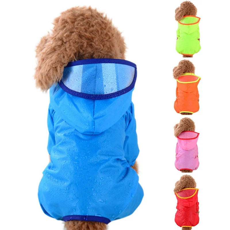 Waterproof Dog Raincoat Rain Cloth Colorful Clothes Supplies Pet Products Trench Cloak Costumes | Дом и сад