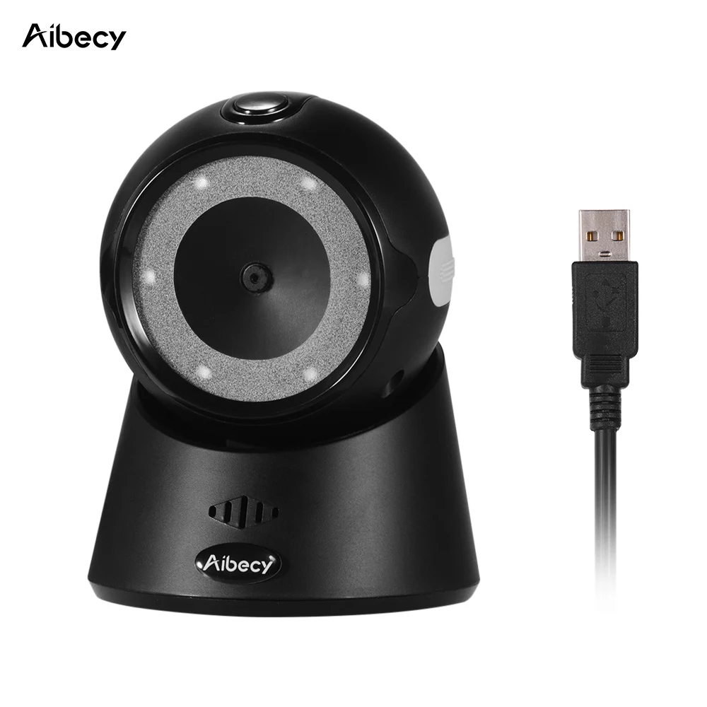 Aibecy YHD-9100 Настольный 1D/2D/QR сканер штрих-кода USB проводной считыватель штрих-кодов