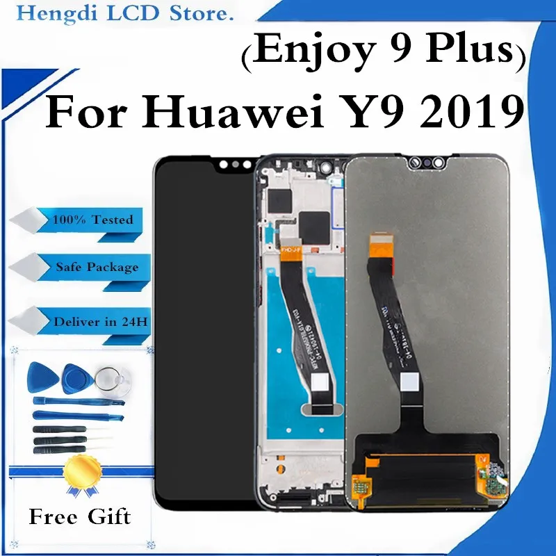 

For Huawei Y9 2019 LCD JKM-LX1 JKM-LX2 JKM-LX3 Touch Screen Digitizer Enjoy 9 Plus Display Assembly With Frame