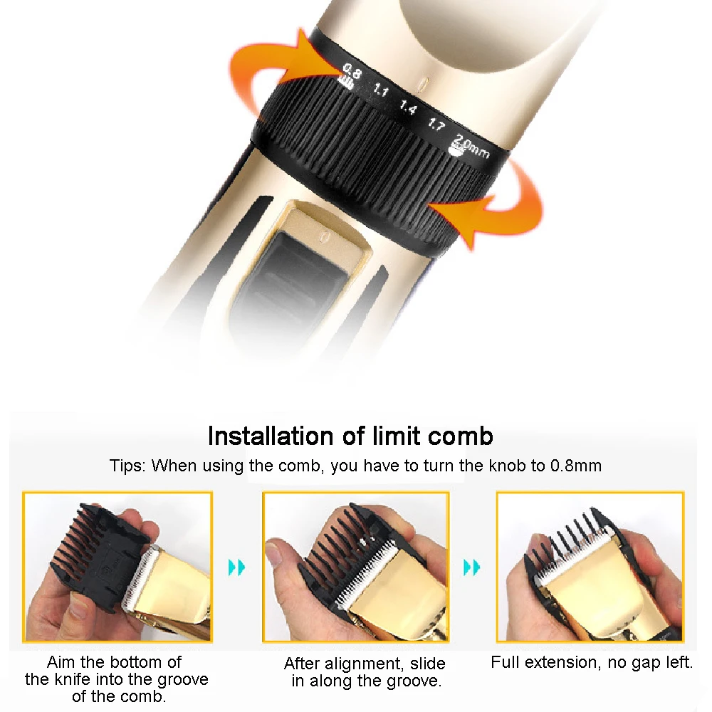 Pet Hair Clipper Professional Dog Trimmer Machine Rechargeable Electrical Low-noise Cat Animal Cutter Scissor K | Дом и сад