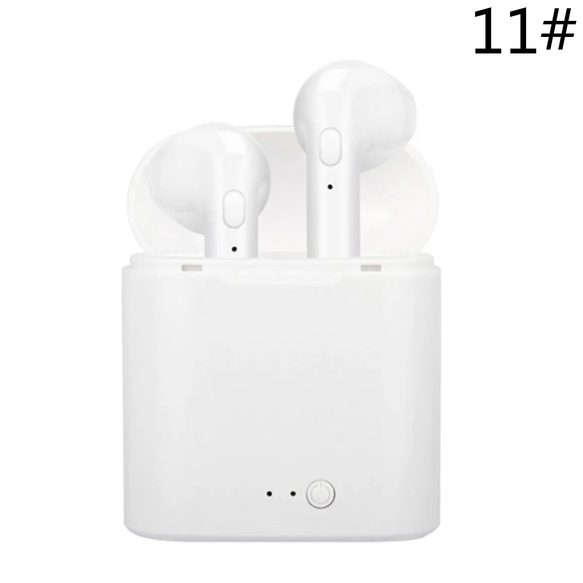2 white with box Беспроводная мини Bluetooth Спортивная гарнитура I7s TWS в уши Bluetooth гарнитура с зарядным устройством для мобильного телефона IPhone huawei samsung - Цвет: 2 white with box