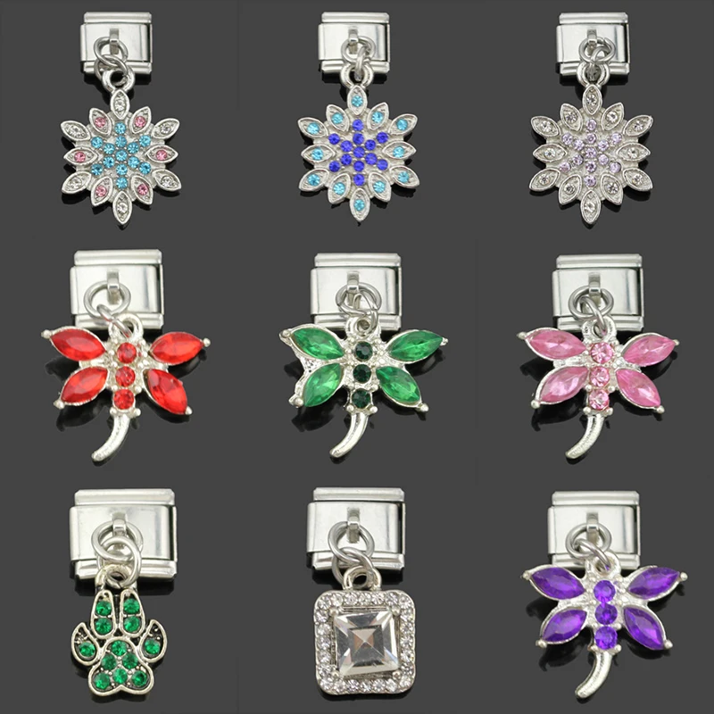 Браслет Hapiship из нержавеющей стали Модный итальянский шарм квадрат в виде лапы