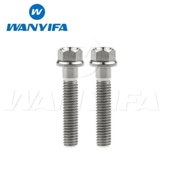 M6x30 Titanium Титановый "Wanyifa" информацию о работоспособности системы/индикаторе температуры винт для велосипеда M6x10 15 20 25 30 35, 40 45 50 55 60 65 мм велосипедный винты с шестигранной головкой фланец крепления - Цвет: M6x30 Titanium