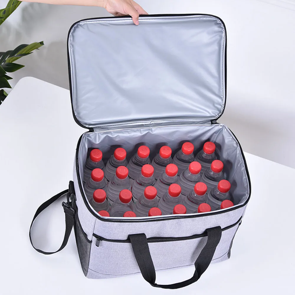 

1 Pcs Waterproof Oxford Cloth Lunch Bag Thicken Folding Fresh Keeping Insulation Thermal Cooler Bag For Picnic Kitchen Tool