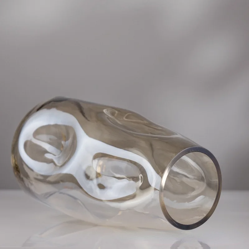 Irregular Glaze Glass Vase Living Room Creative Geometric Floral Decorations | Дом и сад