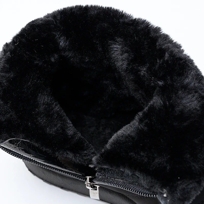 Новые зимние женские ботинки нескользящая обувь теплые меховые на пуху