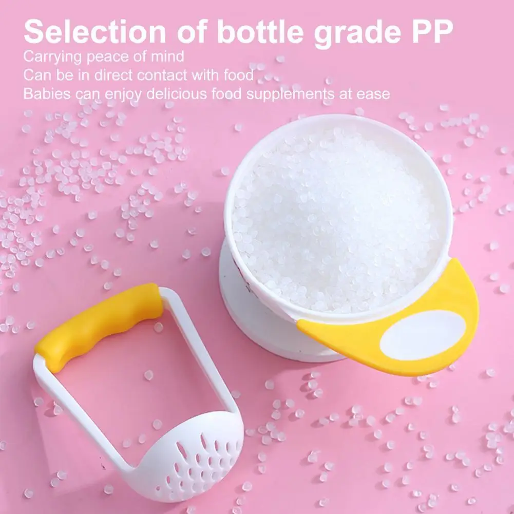 

3 Colors 1 Set Excellent Infant Food Supplement Grinding Bowl Lightweight Infant Food Mills Bowl Food Grade for Newborn
