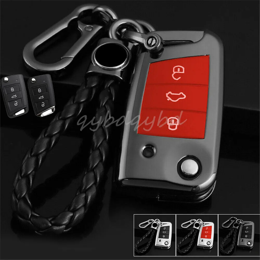 

Fit For VW Golf 7 MK7 Tiguan Polo Zinc Alloy Car Remote Key Case Cover Shell Holder Protector Skin Bag FOB Accessories Styling
